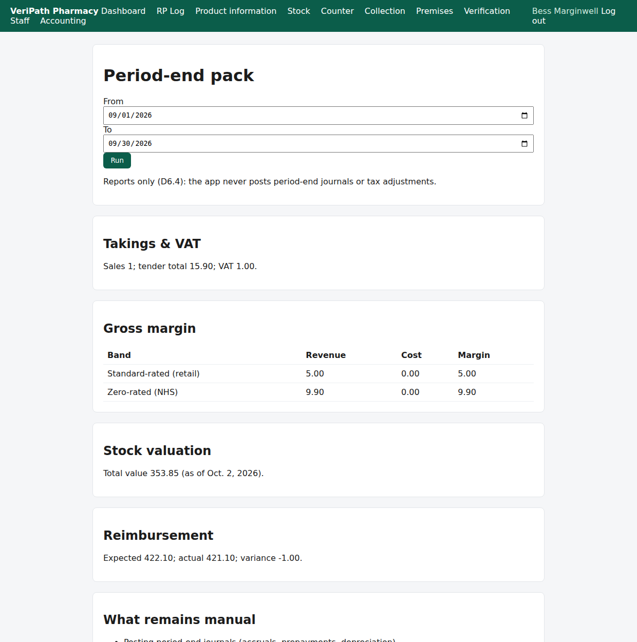The period-end pack