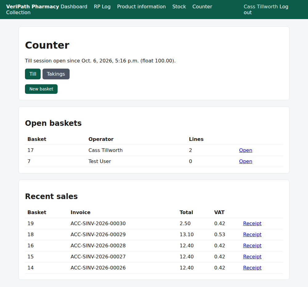 The counter front page and its recent sales