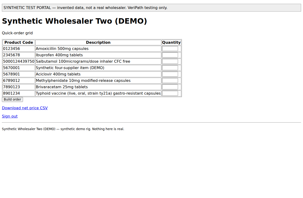 Portal 2 — a quick-order grid and one download